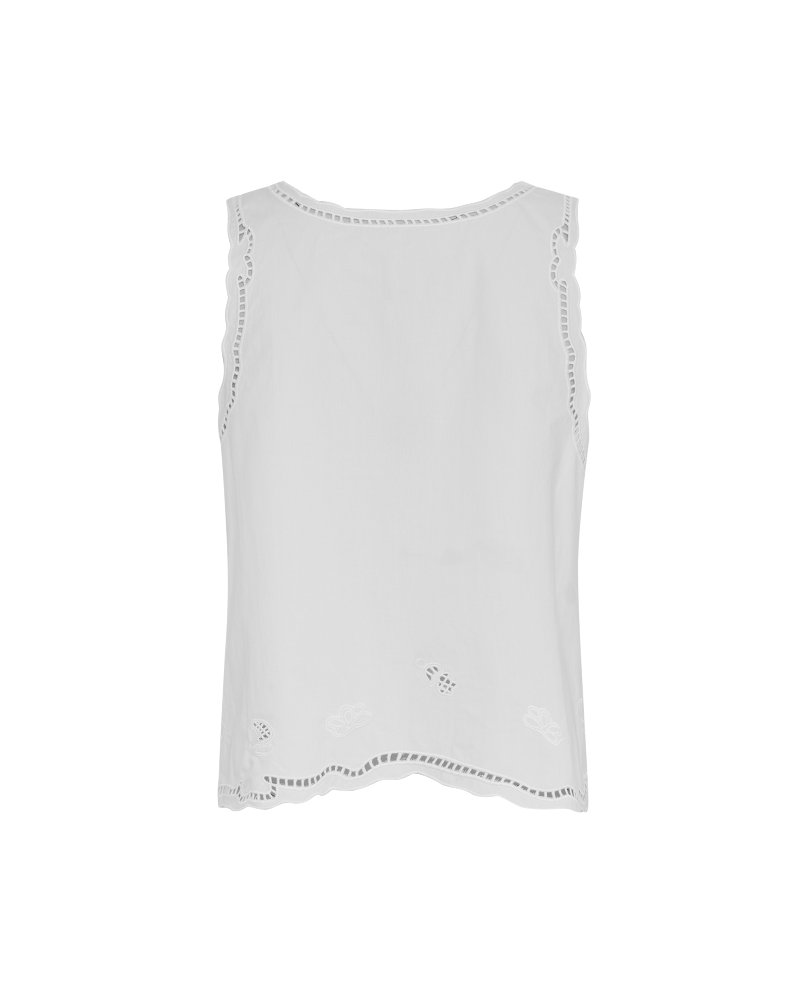 MSCHBeate SL Top EMB – Bright White, back