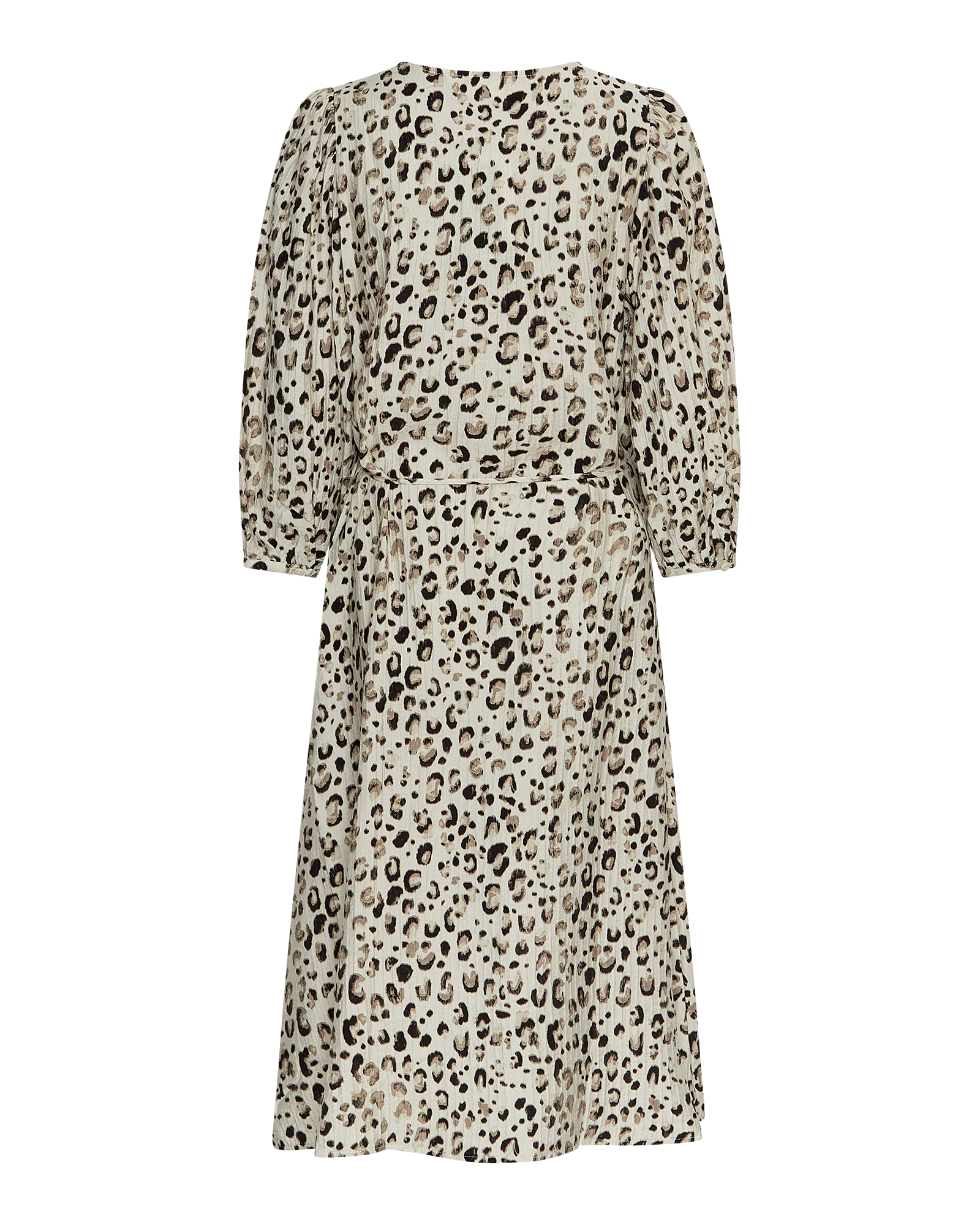 MSCHAlyona Vlora 3/4 Dress AOP – Oatmeal Leo, back