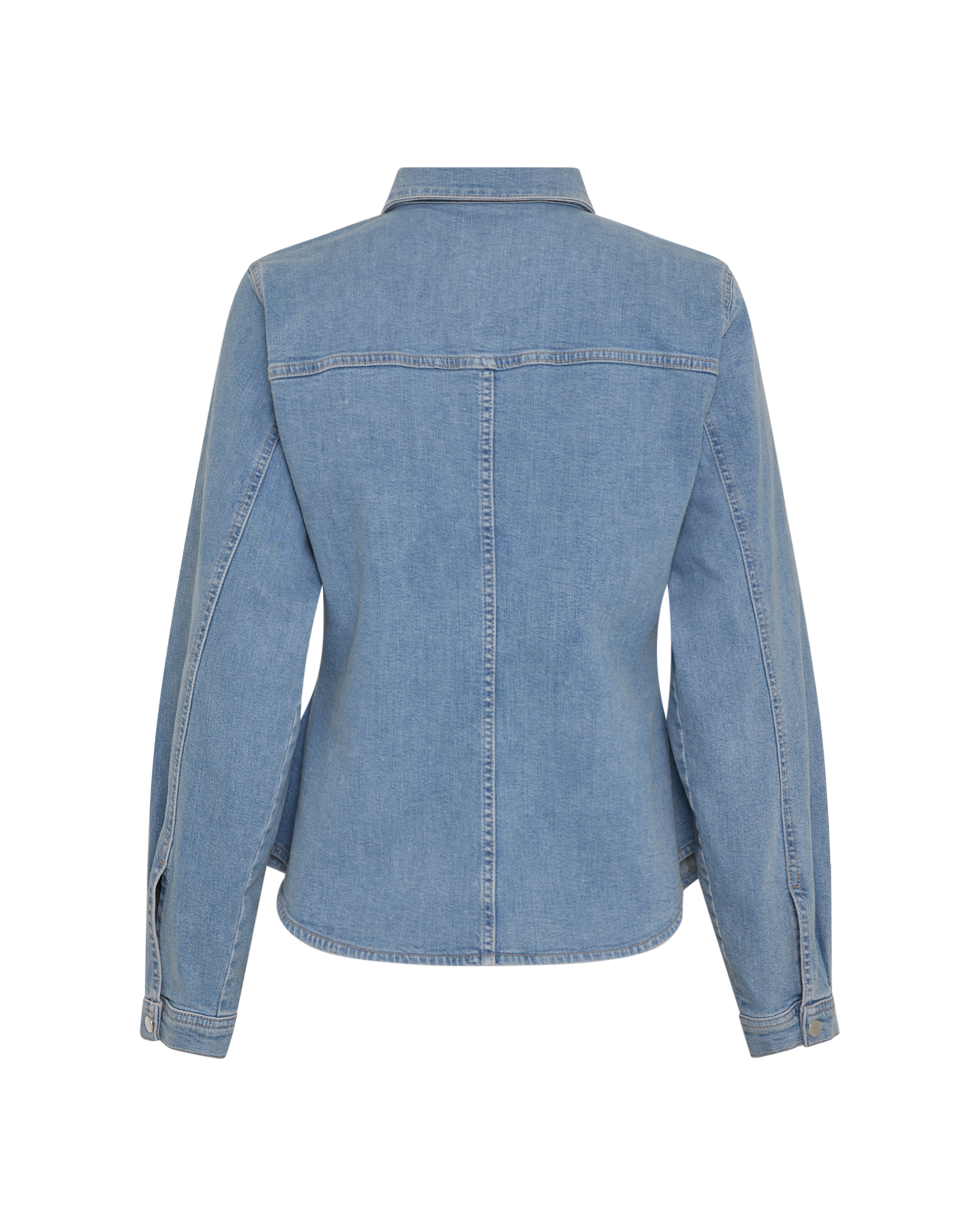 MSCHMaud Noa Denim Shirt – Light Blue Washed, back