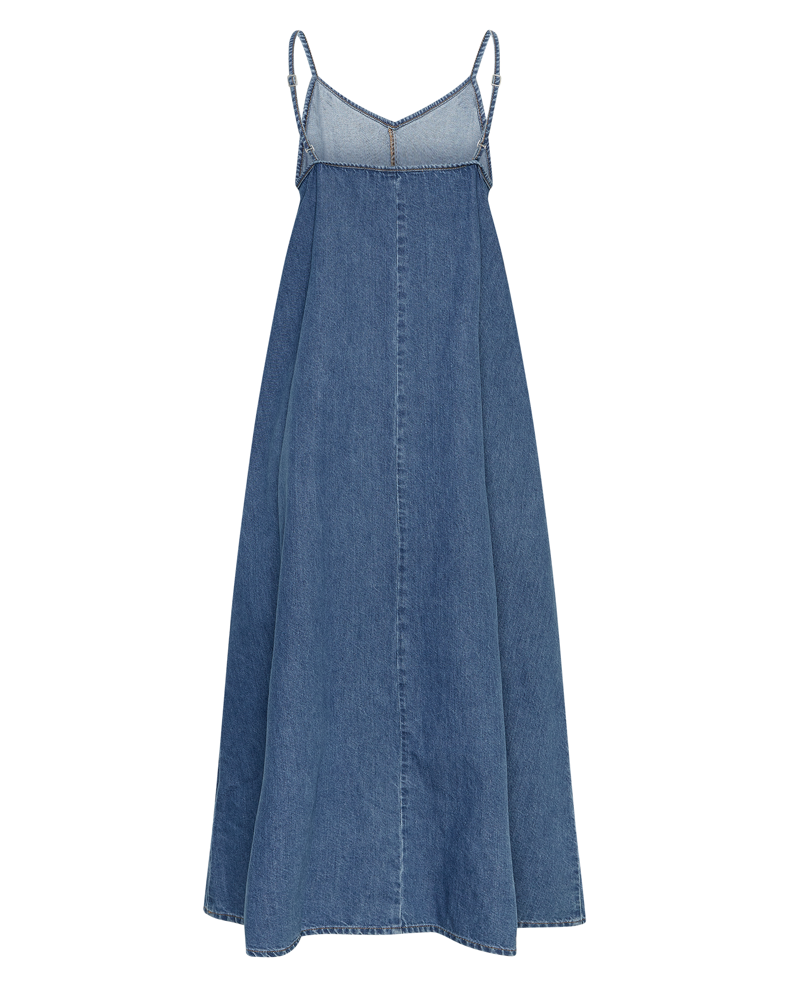 MSCHJolene Elena Strap Dress – Mid Blue Washed, back