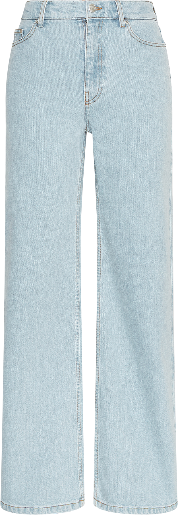 MSCHSolia Ada HW Wide Jeans – Light Blue Washed, front