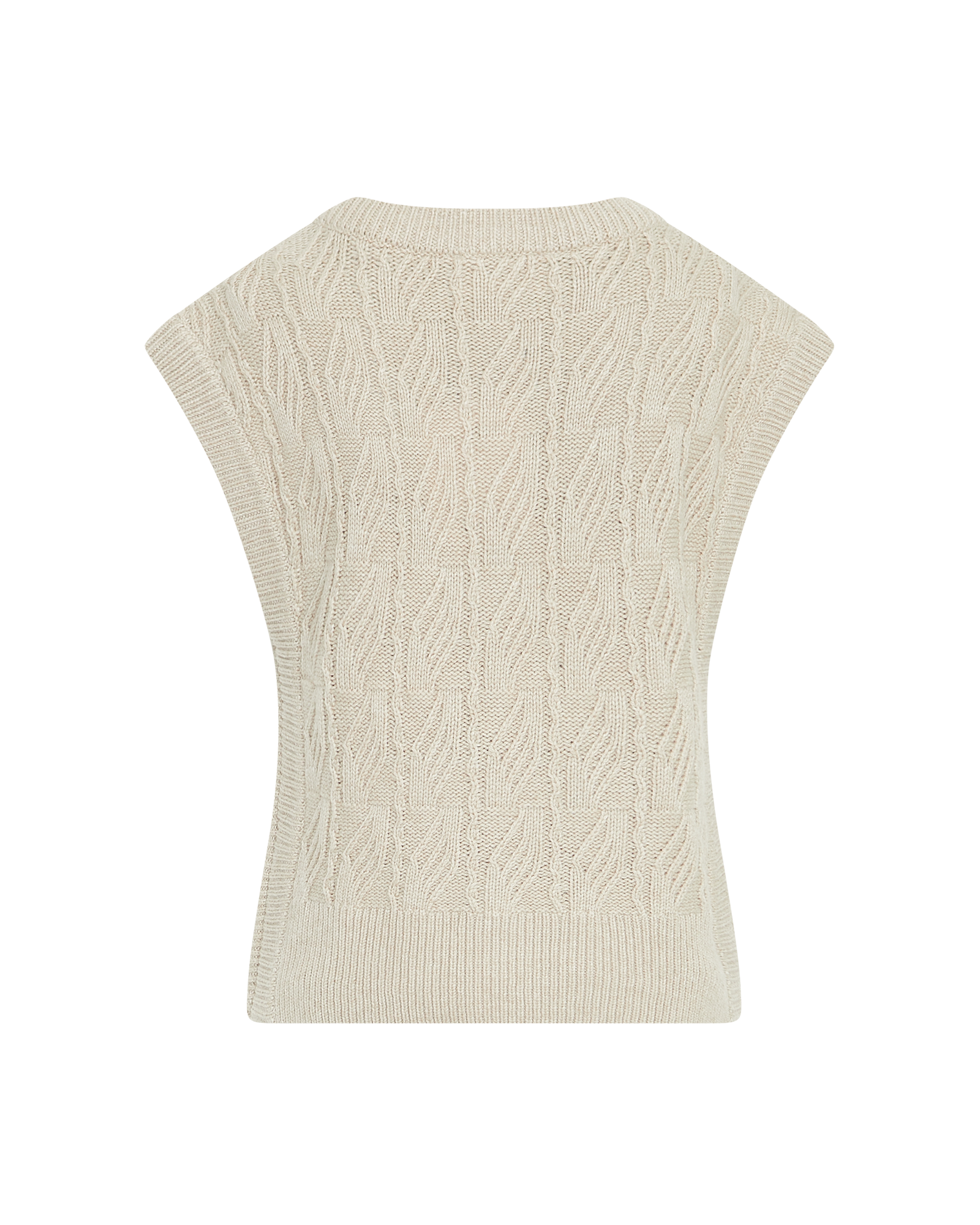 MSCHLuoella Peony Vest – Oatmeal Melange, back