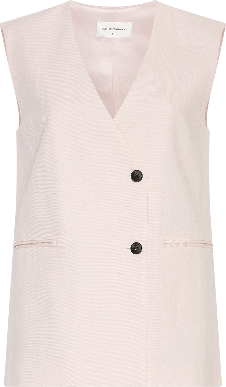 MSCHFranciska Waistcoat – Lotus Melange, front