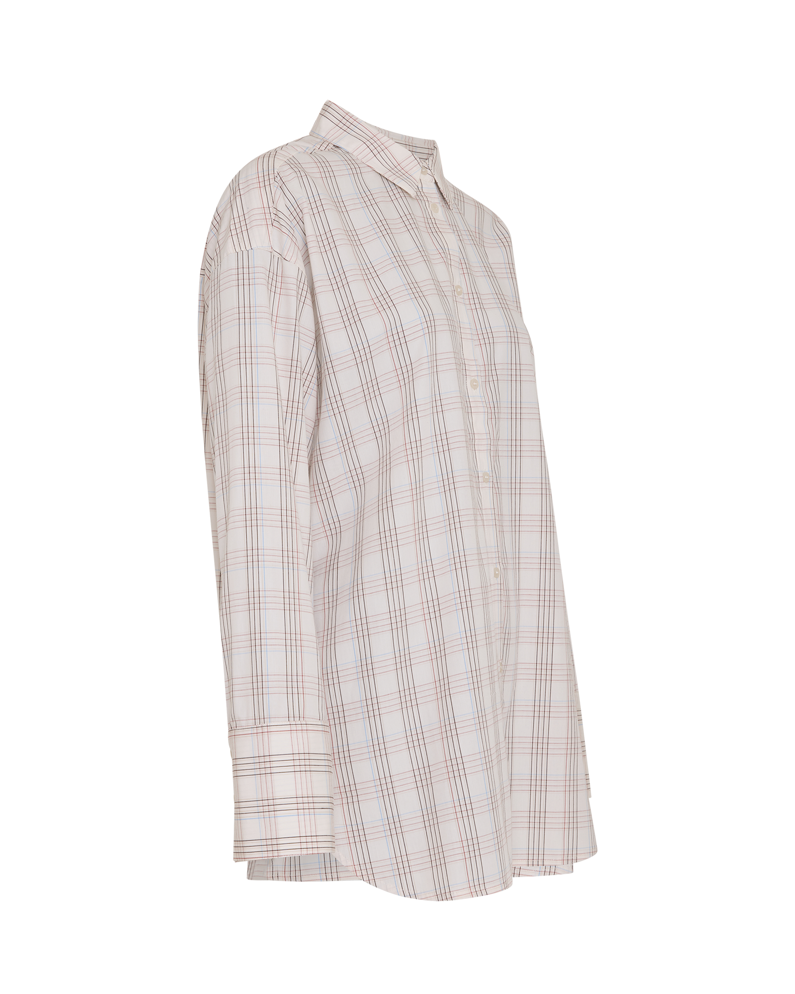 MSCHFaith Selmina Shirt CHK – BIRCH/MARSALA, close-up