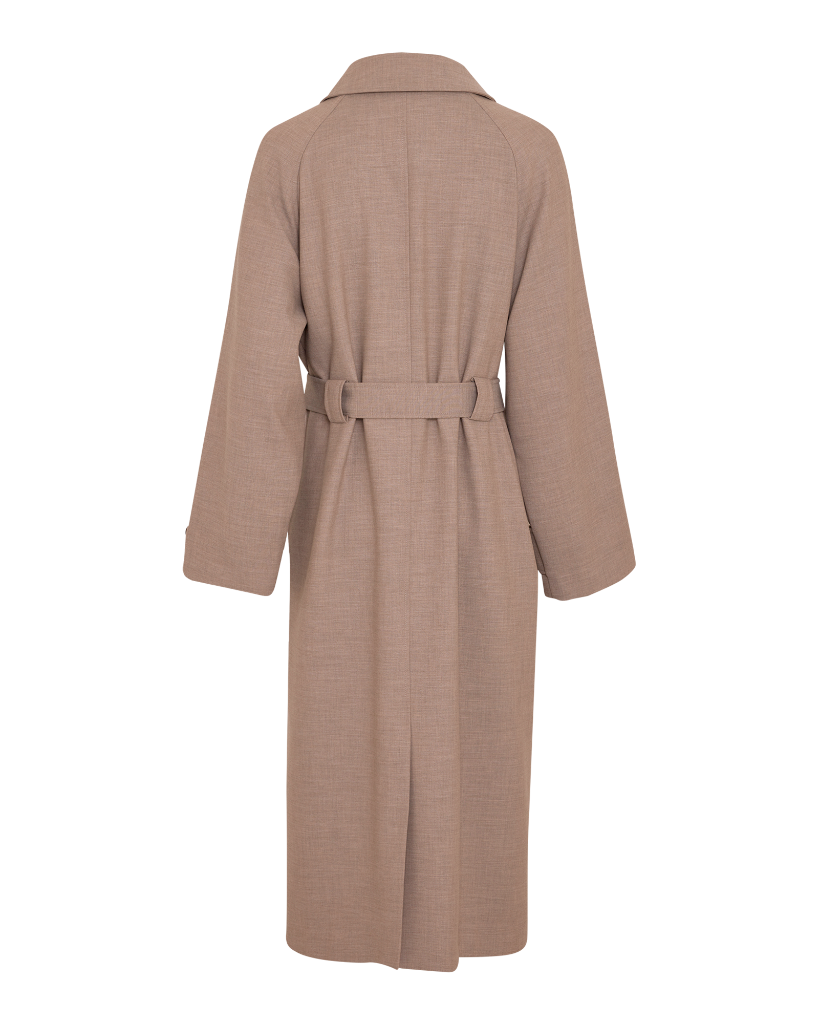 MSCHTalulah Trench Coat – Warm Light Gray Melange, back