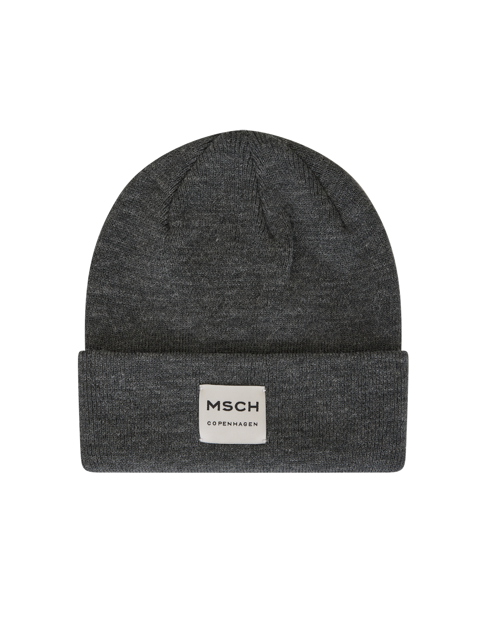 MSCHMojo Logo Beanie – Dark Grey Melange, front