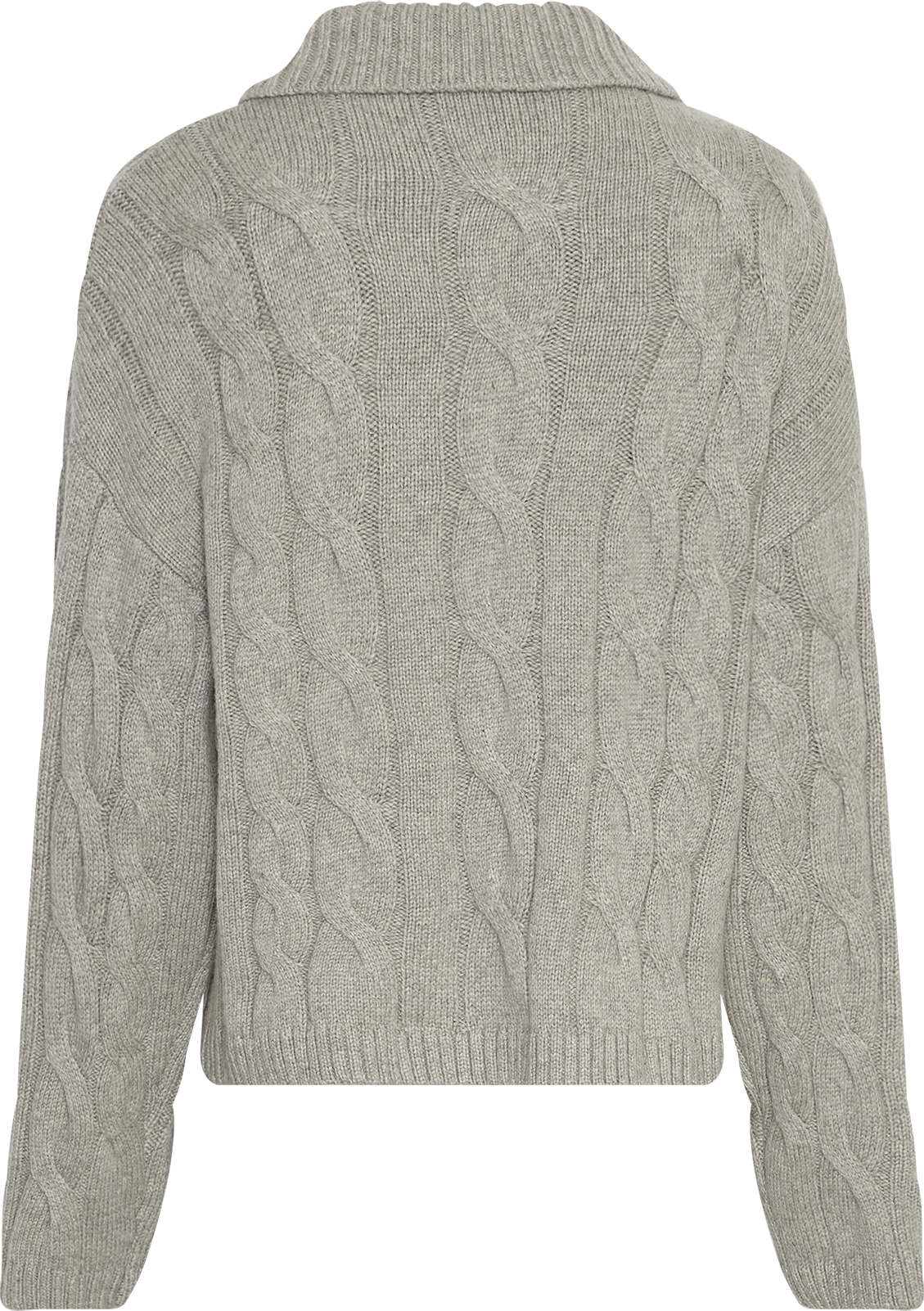 MSCHPavana Peony Pullover – Warm Light Gray Melange, back