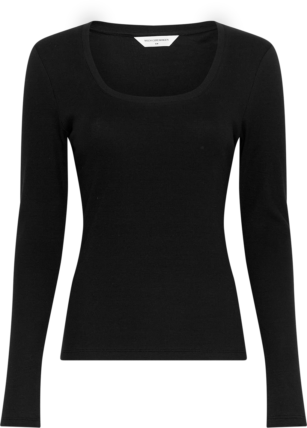 MSCHJeanie Rasmia U Top – Black, front