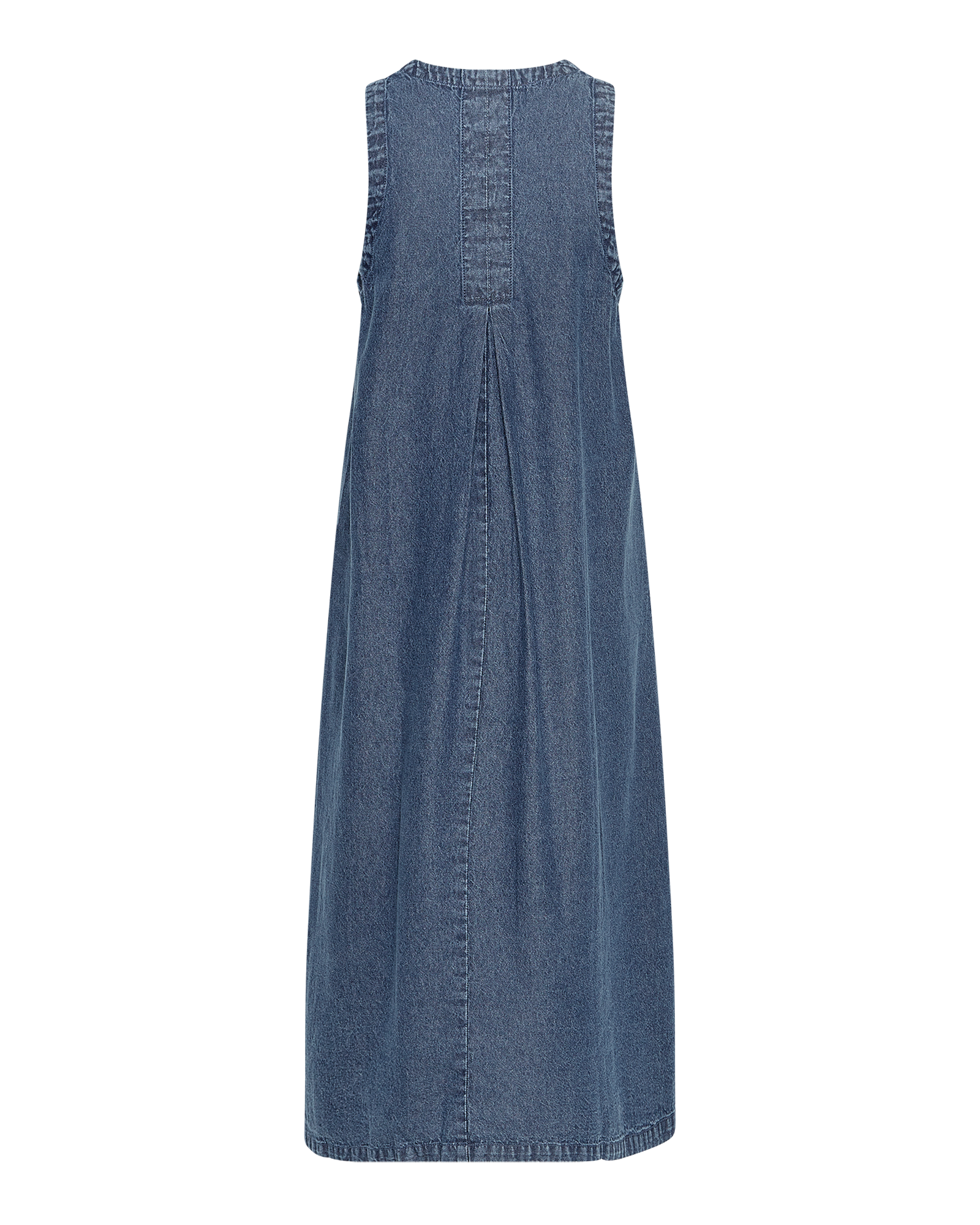 MSCHAniela SL Dress – Mid Blue Washed, back
