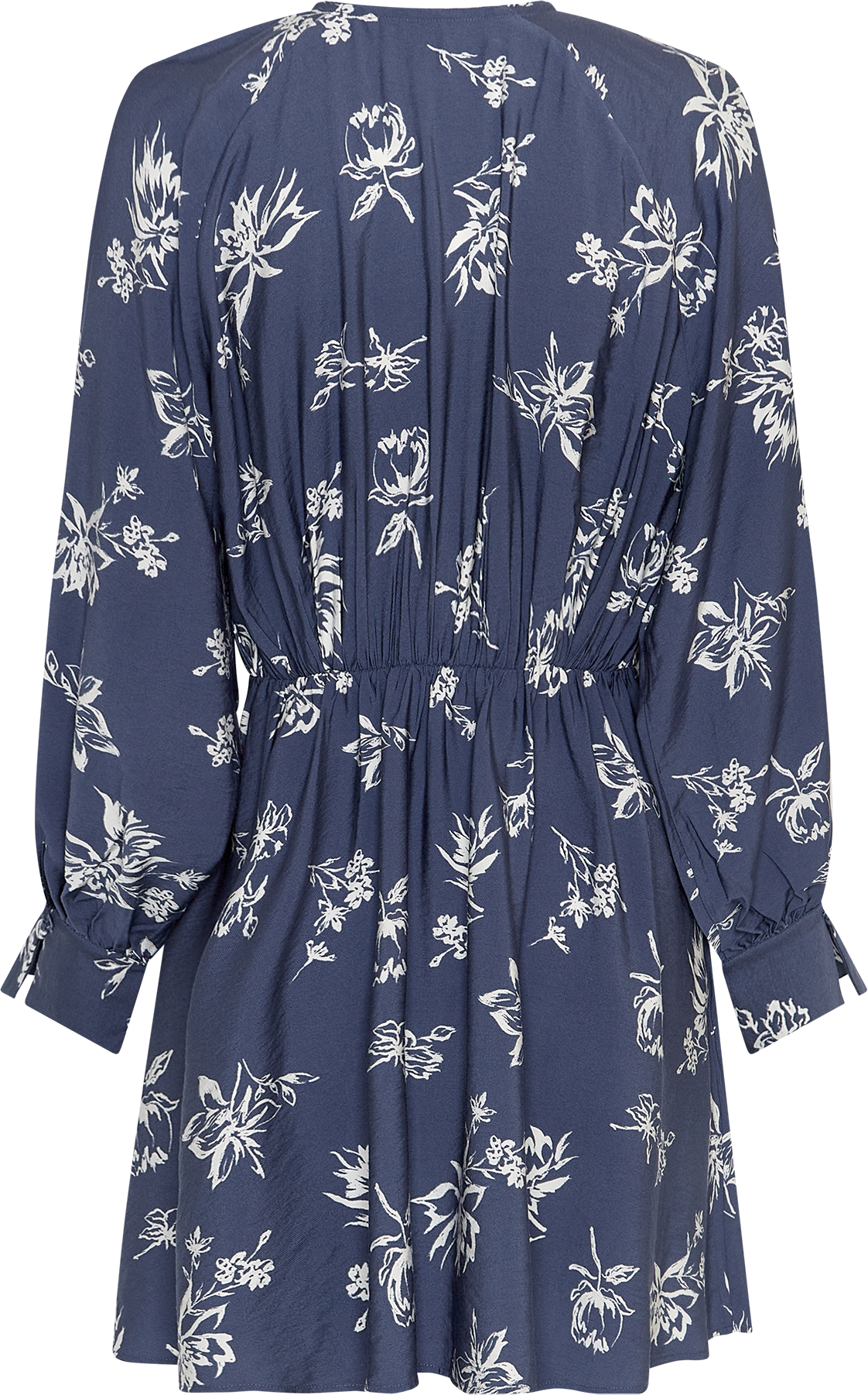 MSCHAndena Amabella Shirt Dress AOP – Vintage Indigo Flower, back