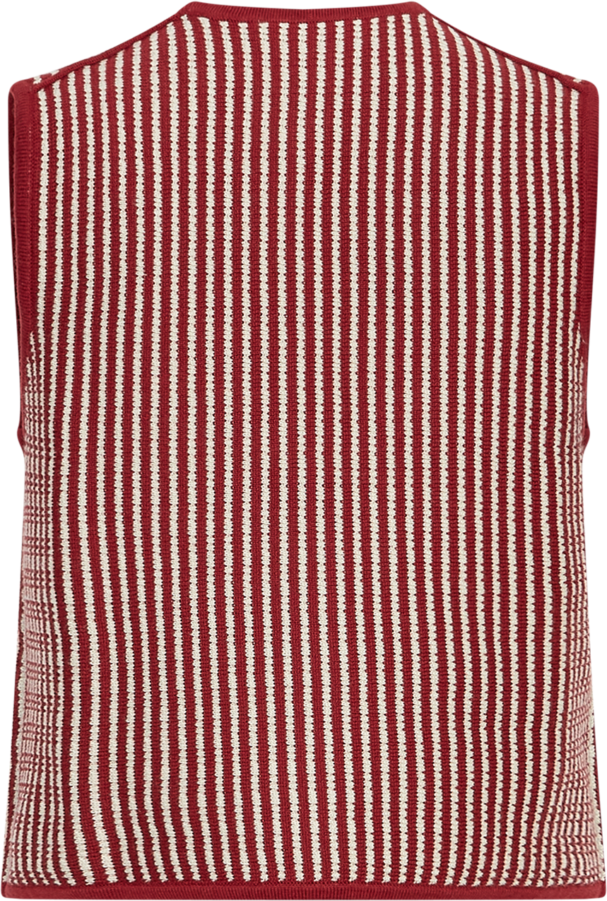 MSCHPriscilla Vest STP – Rhubarb / Bleached Sand, back