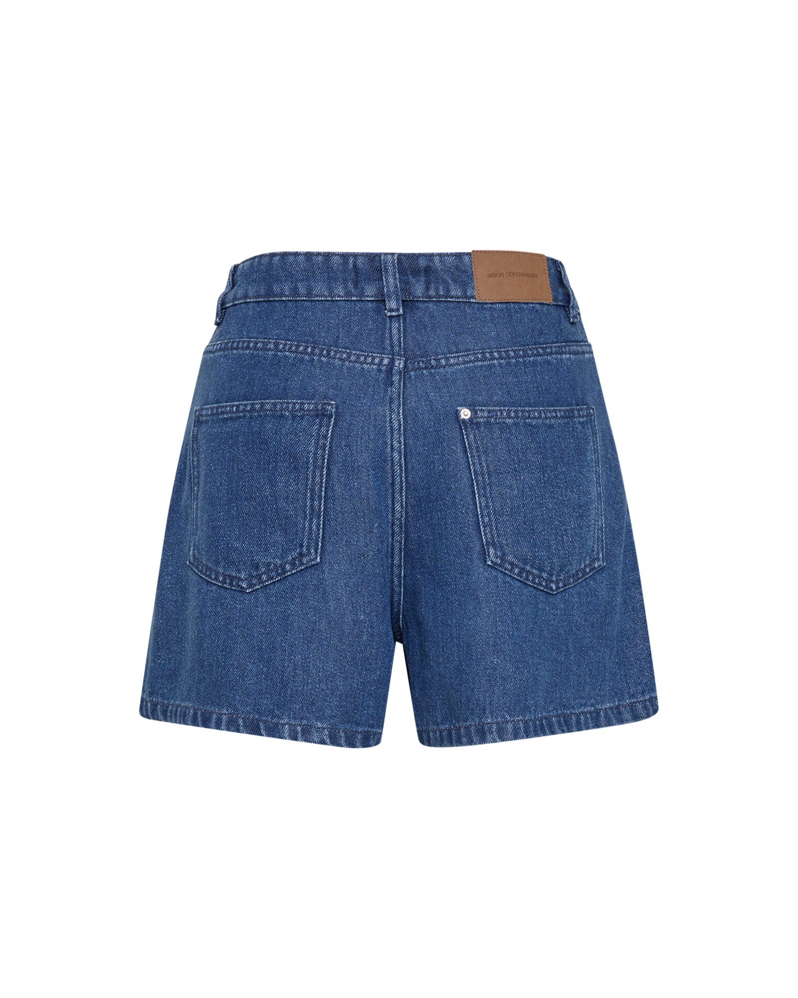 MSCHVeli Rue HW Shorts – Dark Blue Washed, back