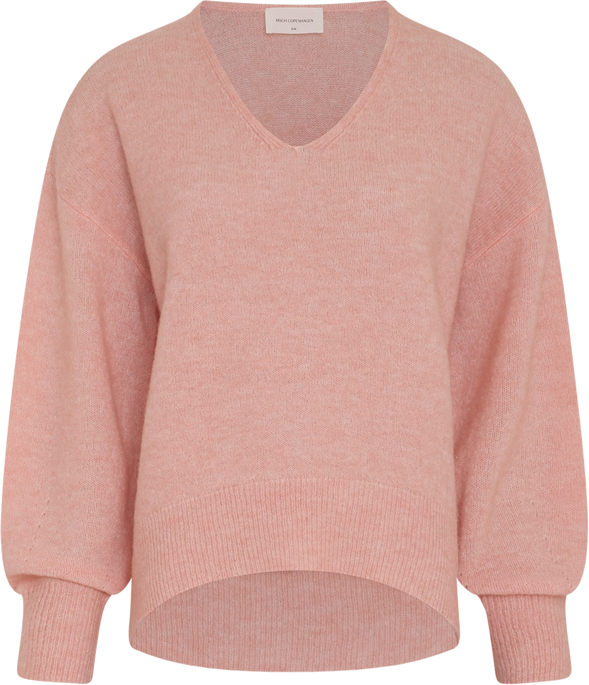 MSCHHila Hope V Pullover – Candle Peach Melange, front
