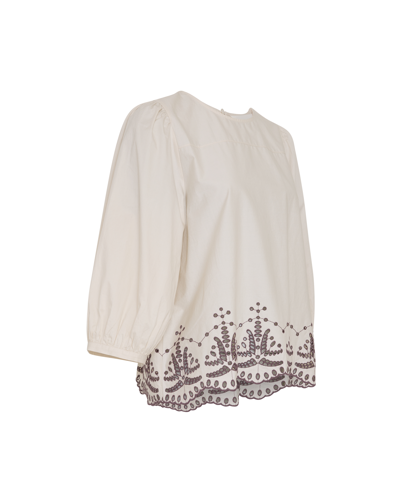 MSCHAgata 3/4 Top EMB – BIRCH, close-up