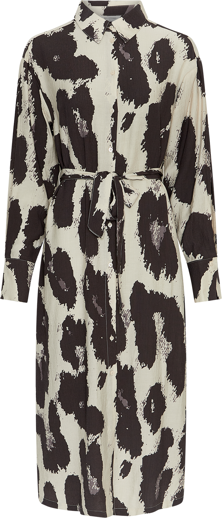 MSCHKaralie Jusia Shirt Dress AOP – Licorice Leo, front