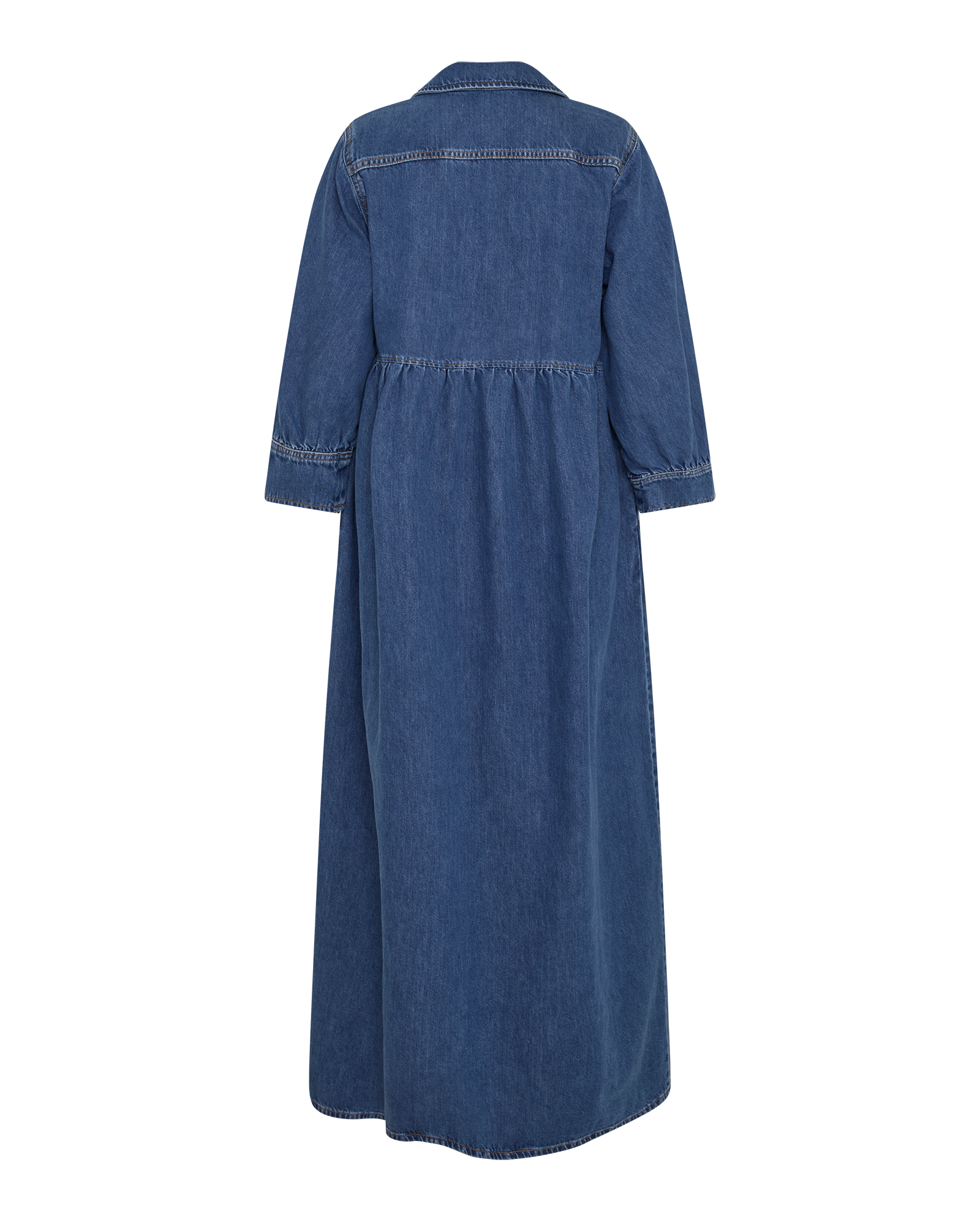 MSCHKine Lis Denim Dress – Mid Blue Washed, back