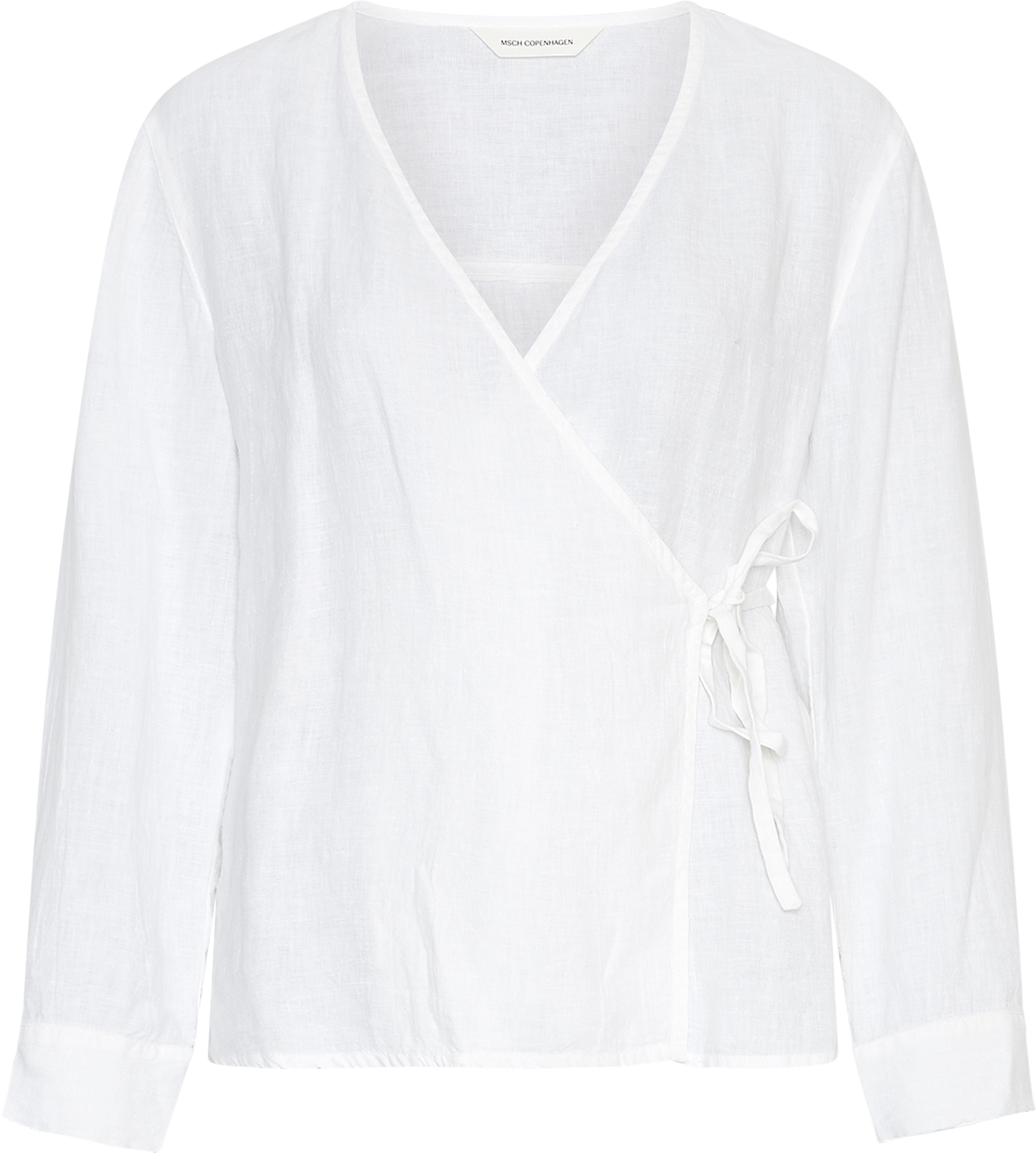 MSCHPearlina Wrap Top – Bright White, front