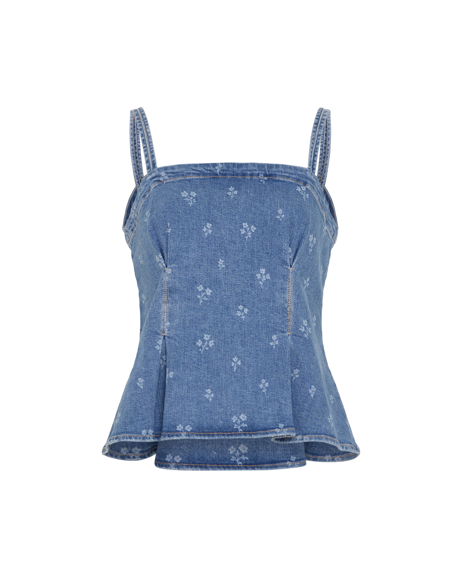 MSCHGine Noa Denim Strap Top AOP