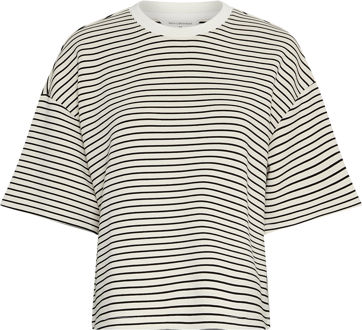MSCHNilda Ima Q SS Sweatshirt STP – Oatmeal / Black, front