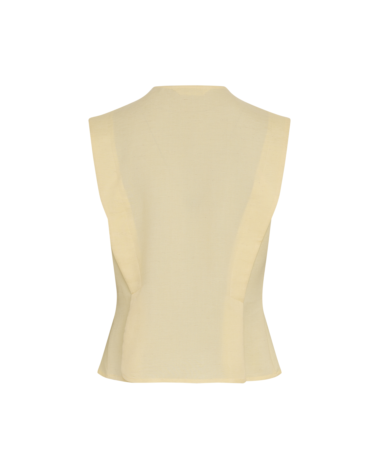 MSCHGia Franciska Waistcoat – Mellow Yellow Melange, back