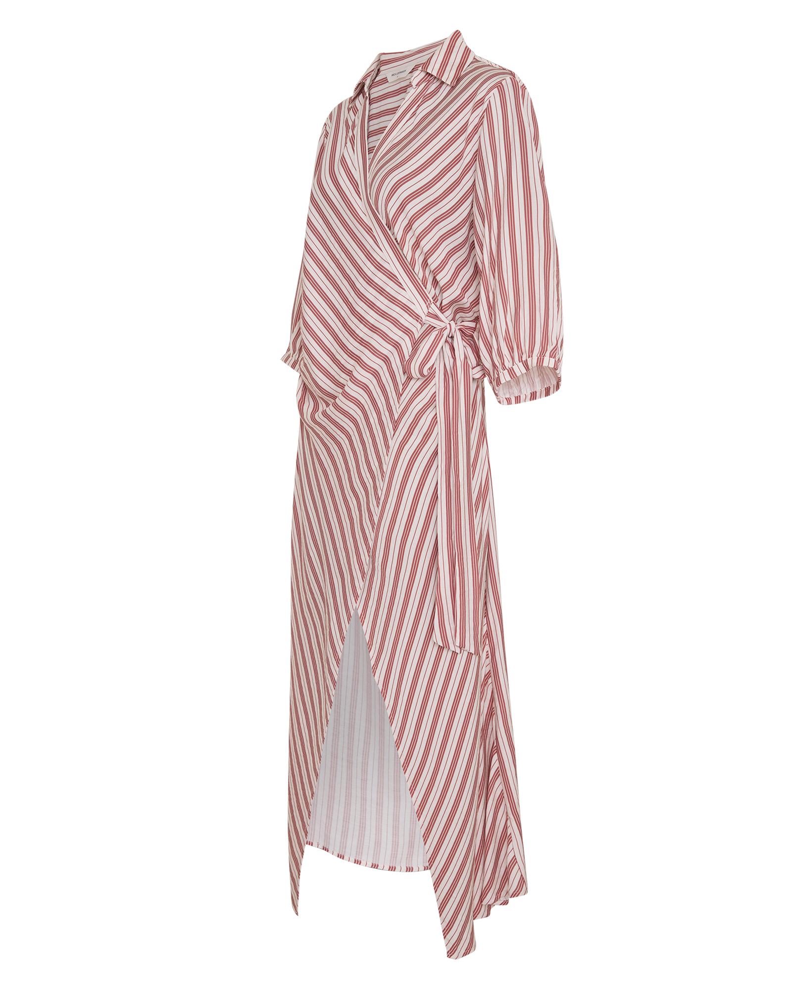 MSCHLucca Vildana 3/4 Shirt Dress STP – BIRCH/MARSALA, close-up