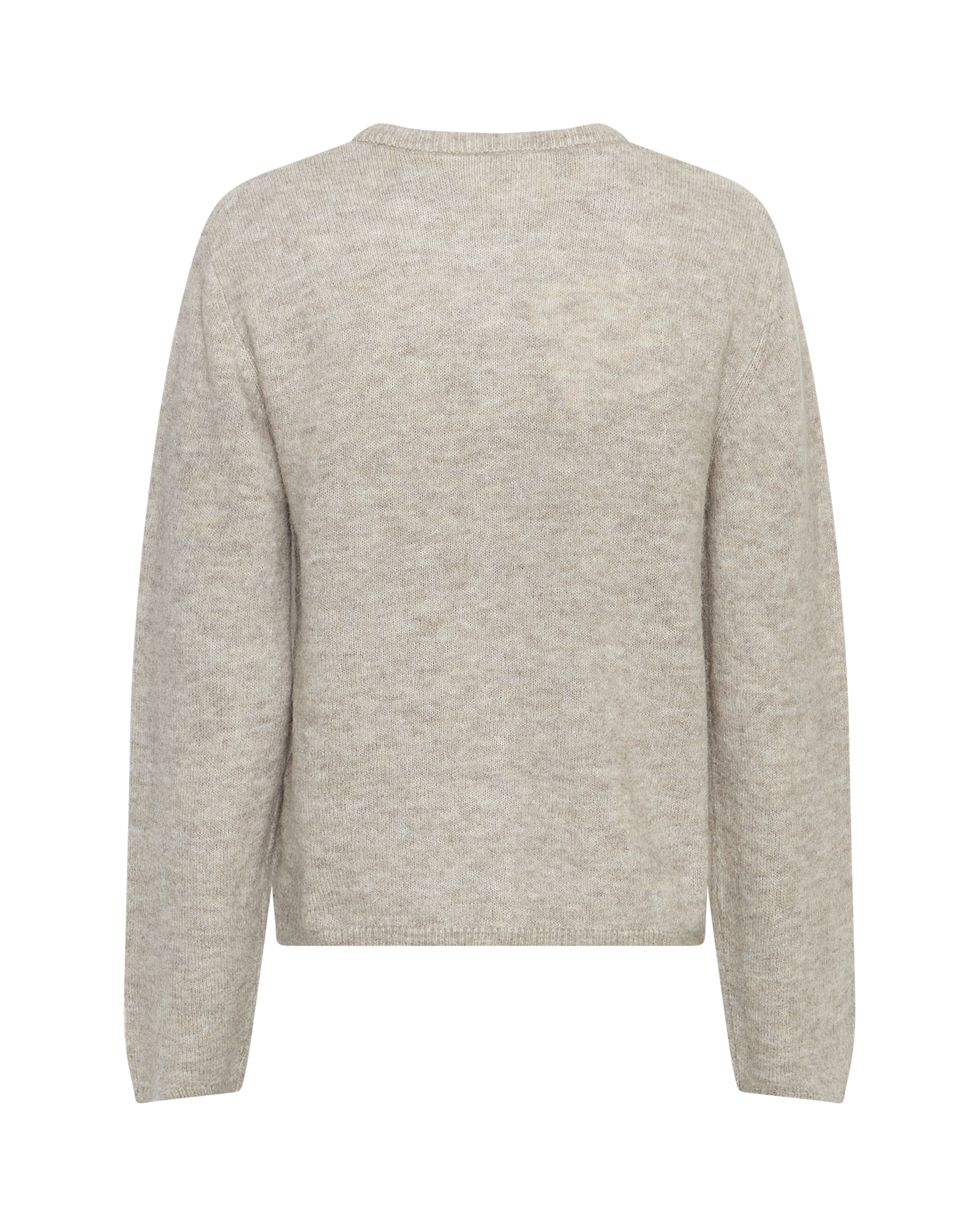 MSCHKellsey Alegria Cardigan – Warm Light Gray Melange, back