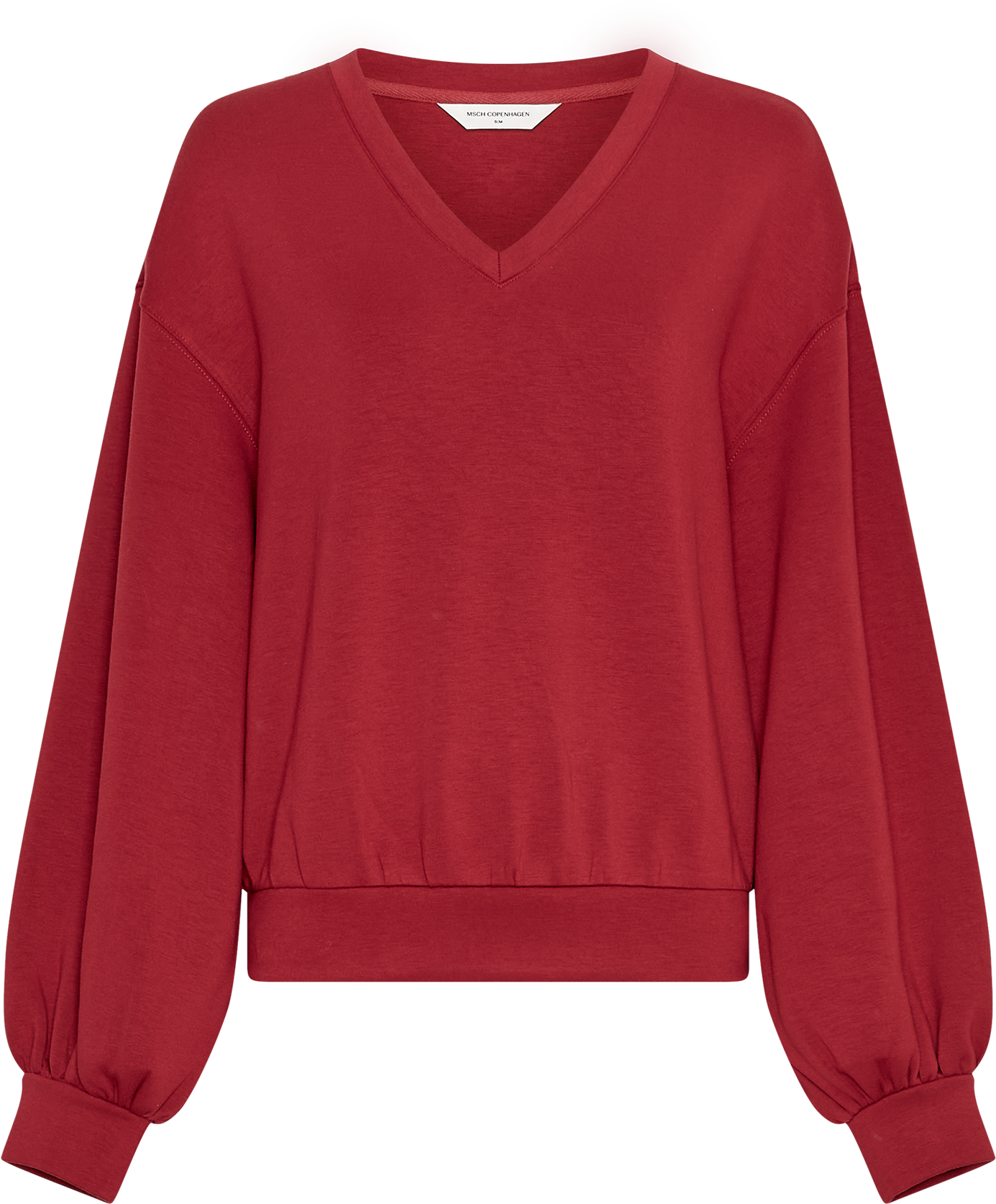 MSCHBrionna Ima Q V Sweatshirt – Rhubarb, front