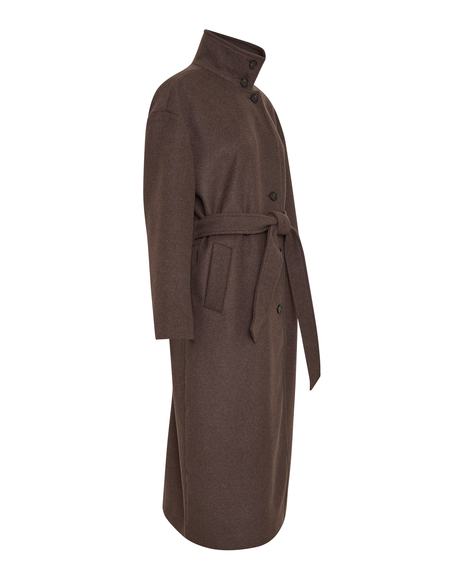 MSCHKeola Secilia Wool Coat – Hot Fudge, close-up