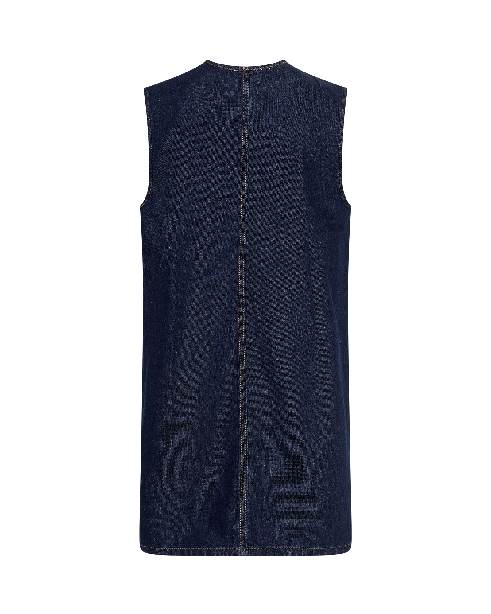 MSCHAdna Alena SL Dress – Dark Blue Washed, back