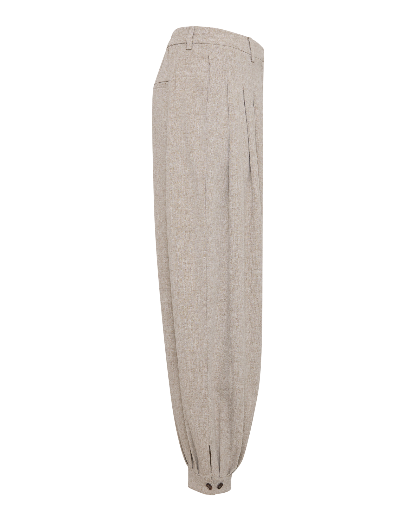 MSCHKori HW Balloon Pants – Sand Melange, close-up