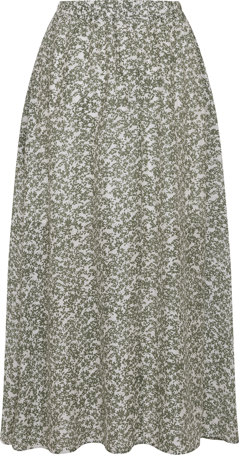 MSCHSeraphina HW Long Skirt AOP – Egret Flower, back