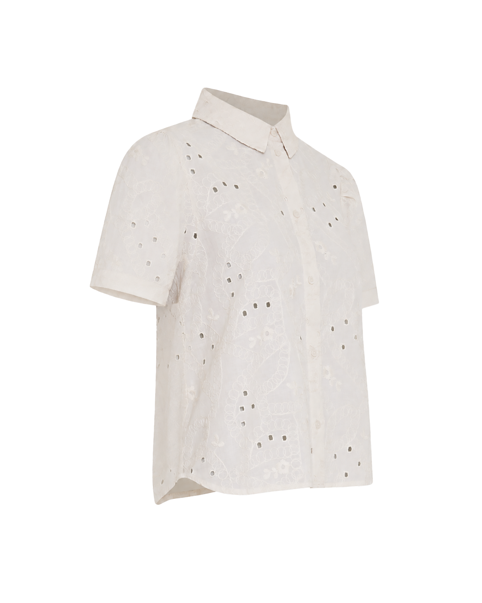MSCHAlve SS Shirt EMB – BIRCH, close-up