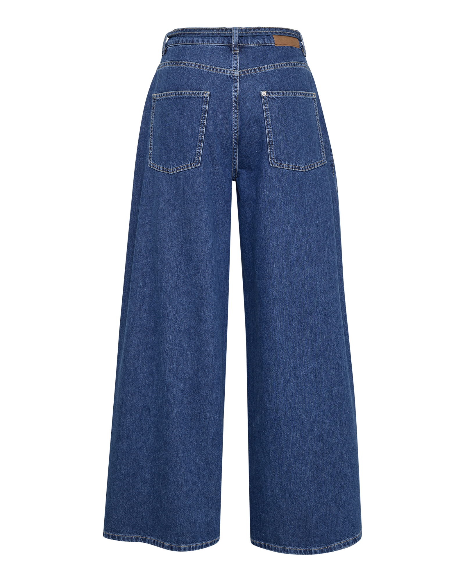 MSCHLoa Lis HW Boxy Wide Jeans Long – Mid Blue Washed, back