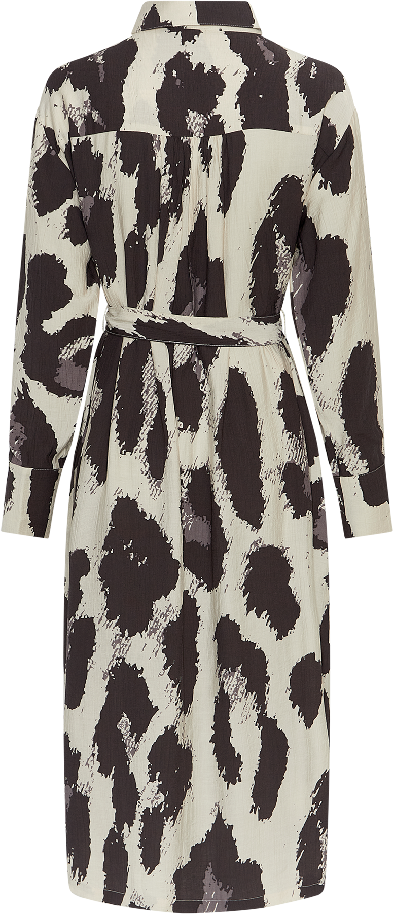 MSCHKaralie Jusia Shirt Dress AOP – Licorice Leo, back