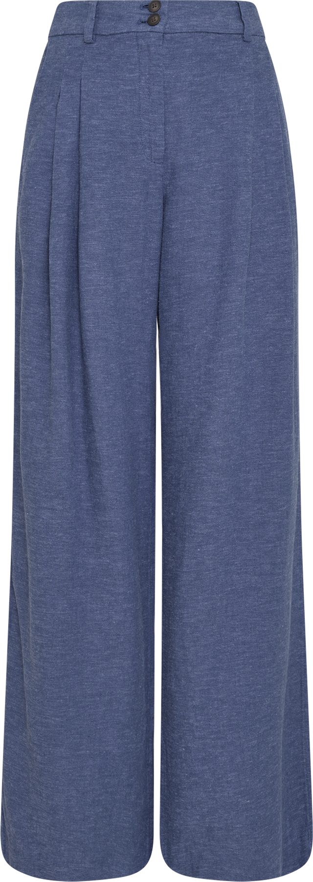 MSCHViana Ginia Pleat Pants – Vintage Indigo Melange, front