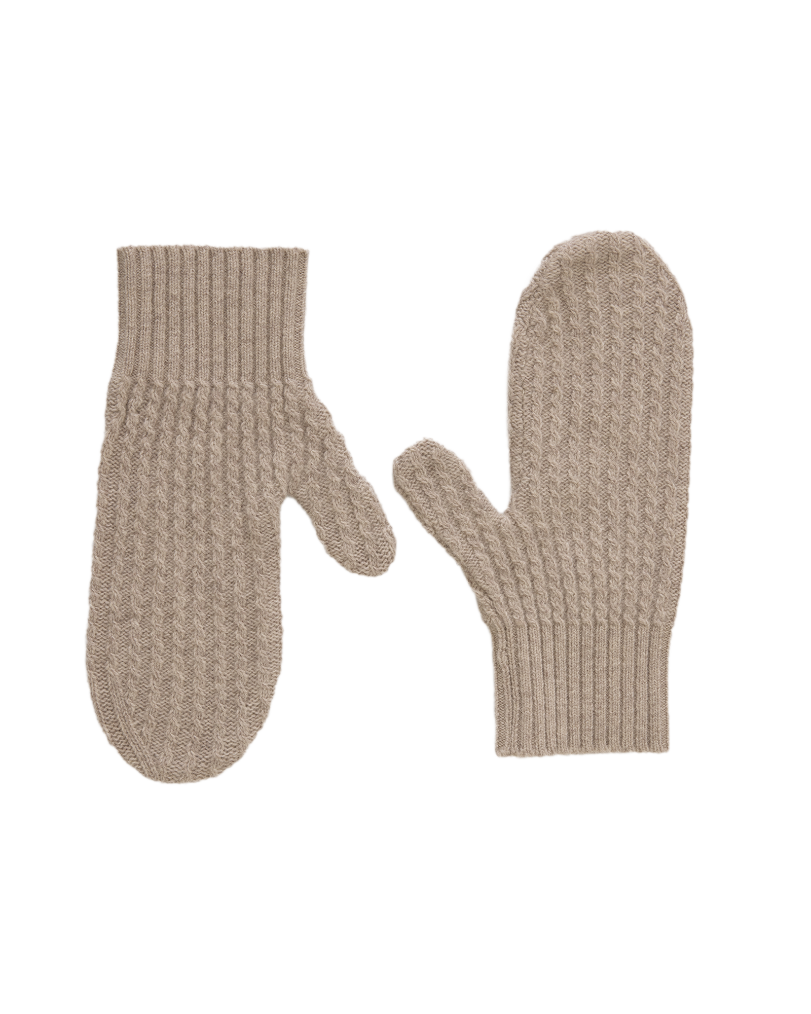 KEYLowee Mittens – Warm Light Gray Melange, front