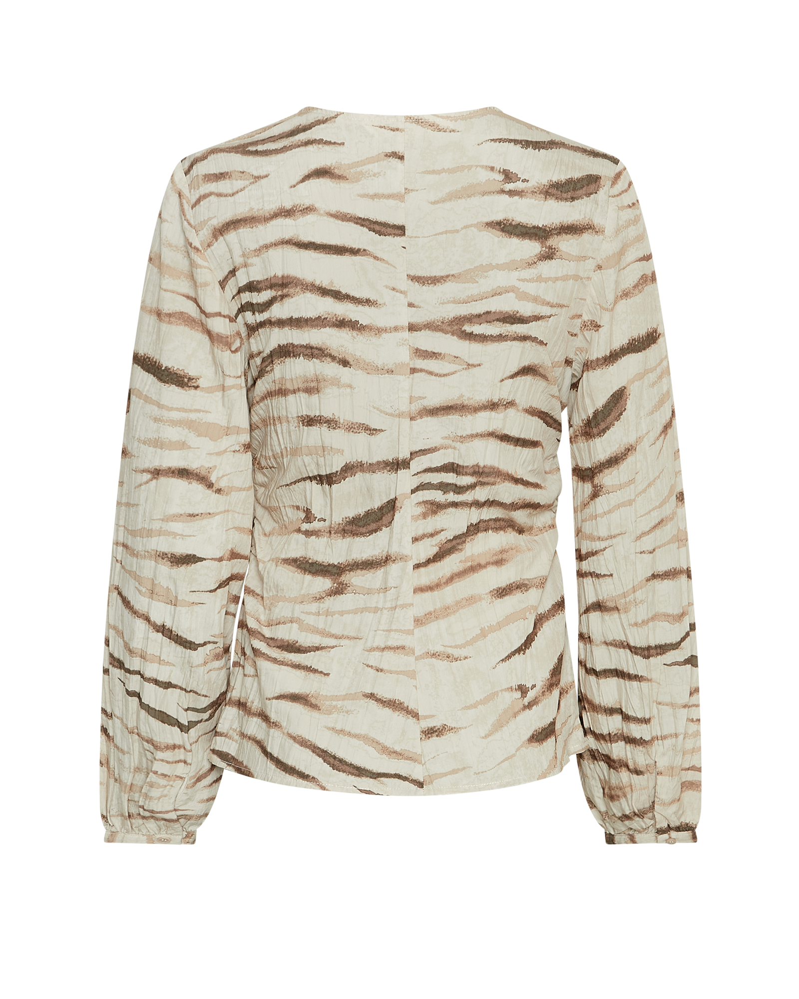 MSCHTania Shirt AOP – Oatmeal Zebra, back