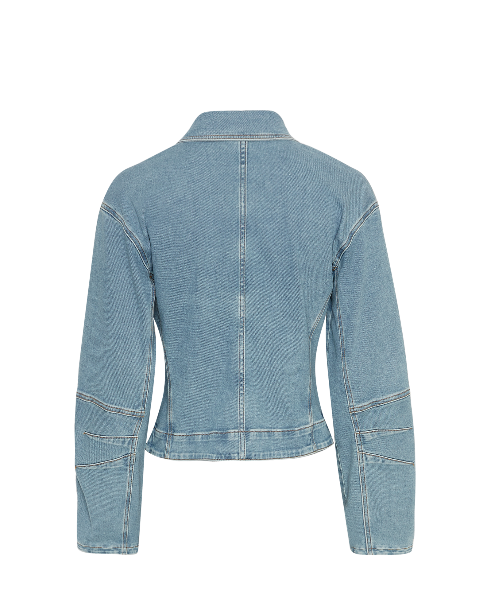 MSCHKabana Tua Denim Jacket – Light Blue Washed, back