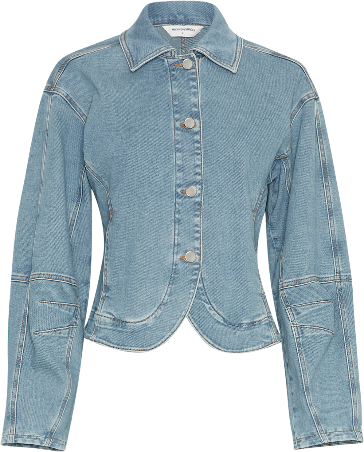 MSCHKabana Tua Denim Jacket – Light Blue Washed, front