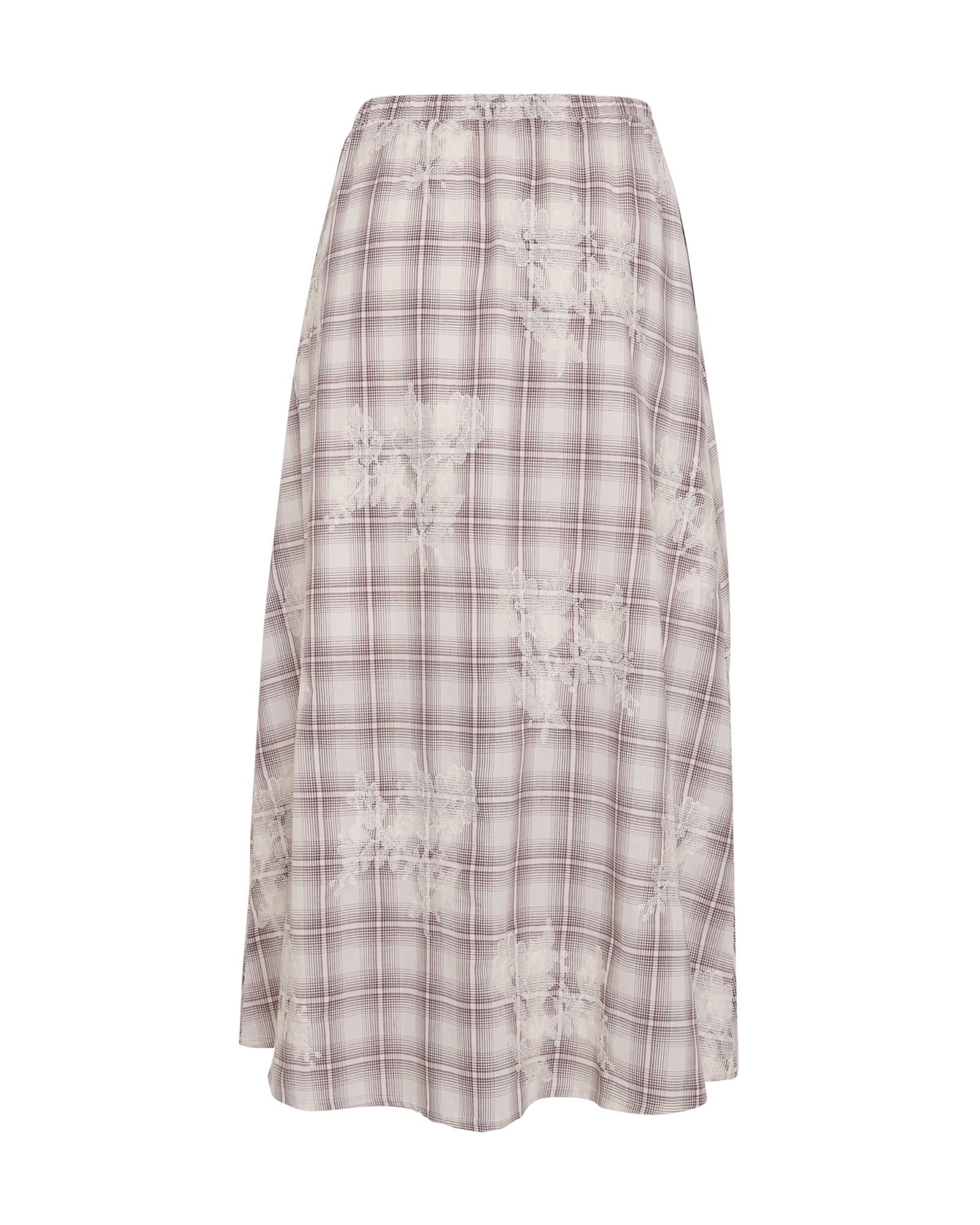 MSCHBetty Short Skirt CHK EMB – BIRCH/HUCKLEBER, back