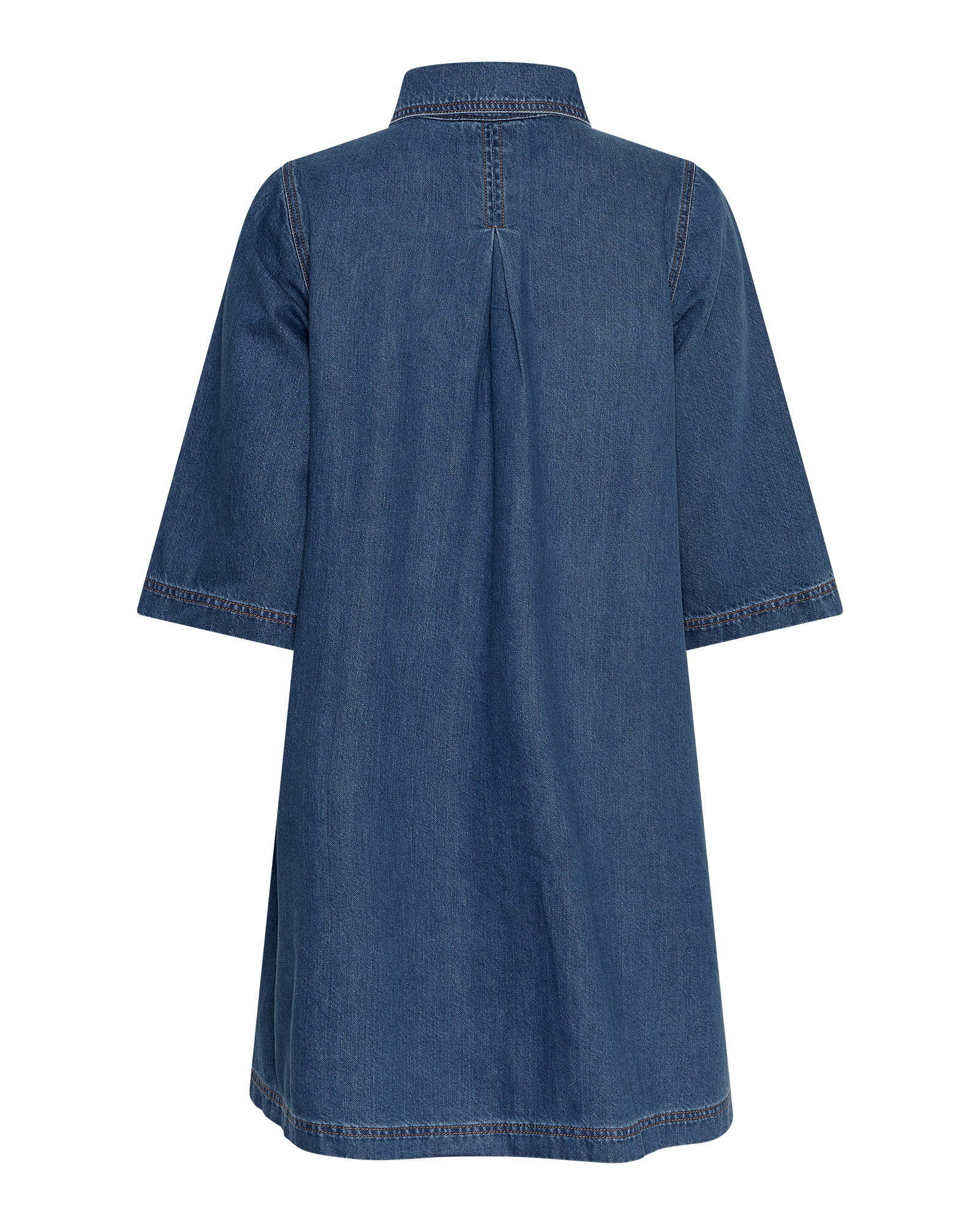 MSCHJolene Elena 3/4 Shirt Dress – Mid Blue Washed, back