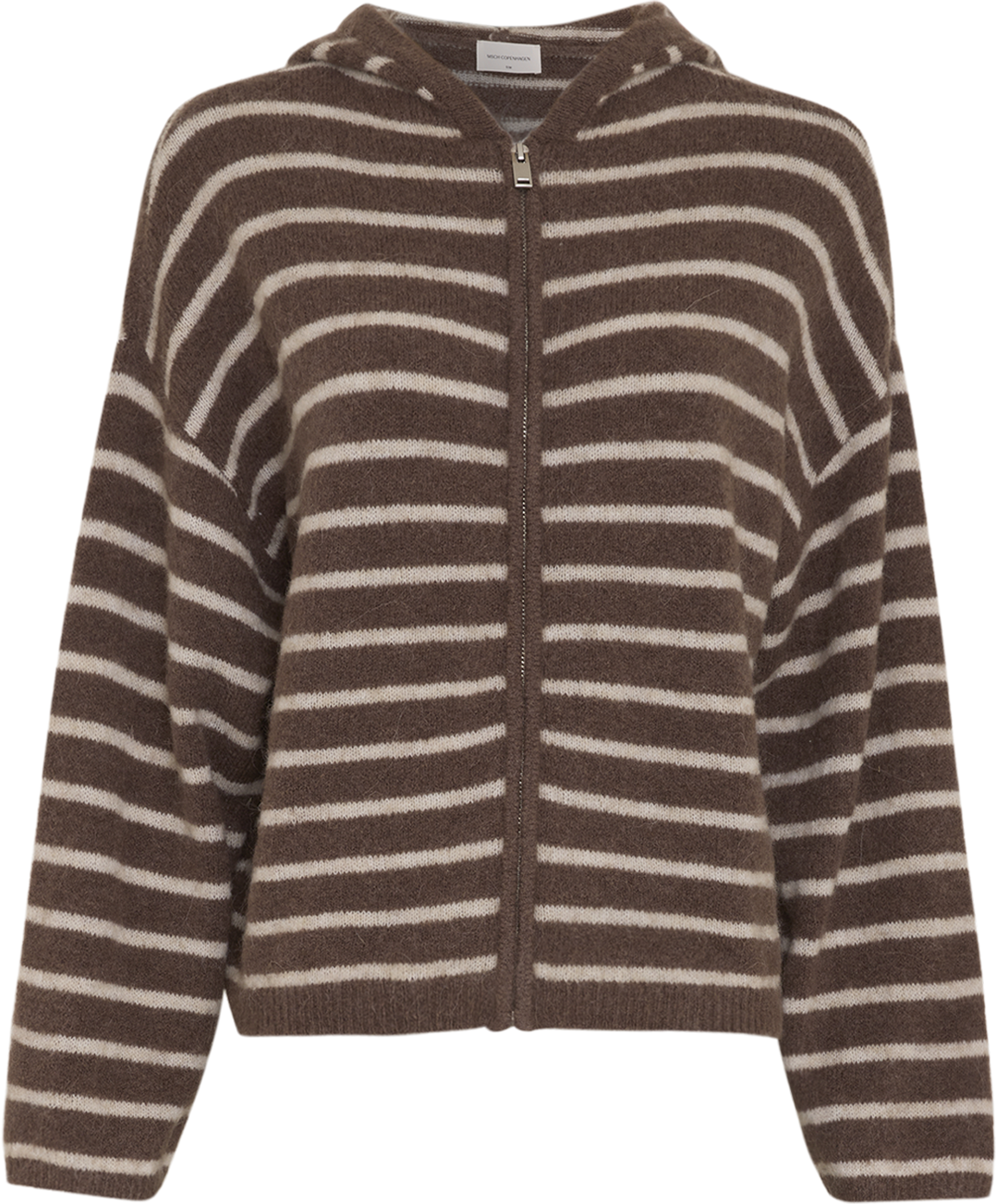 MSCHJinie Hope Zip Cardigan STP – Coffee Quartz / Oatmeal, front
