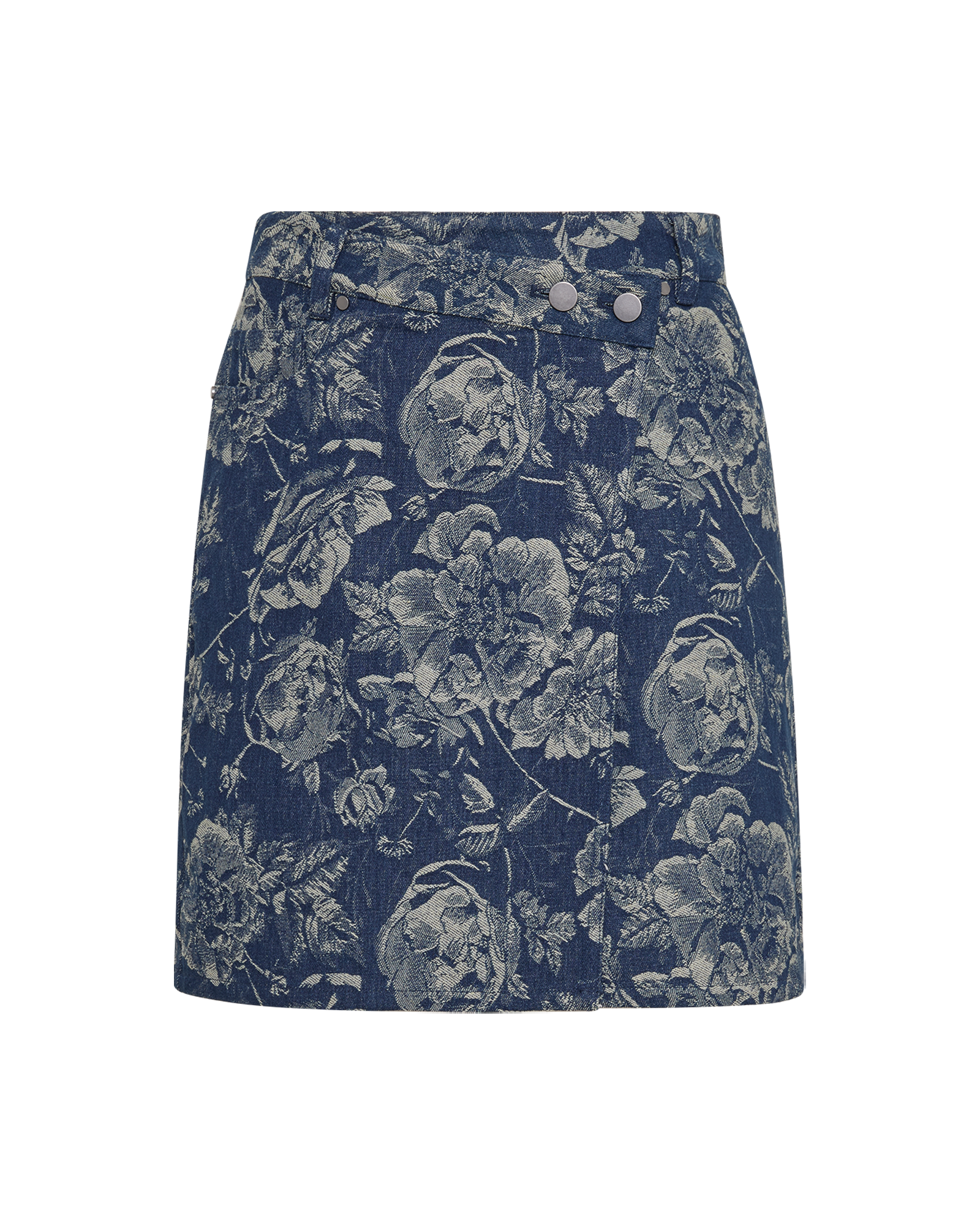 MSCHTita Skirt – Mid Blue Flower, front