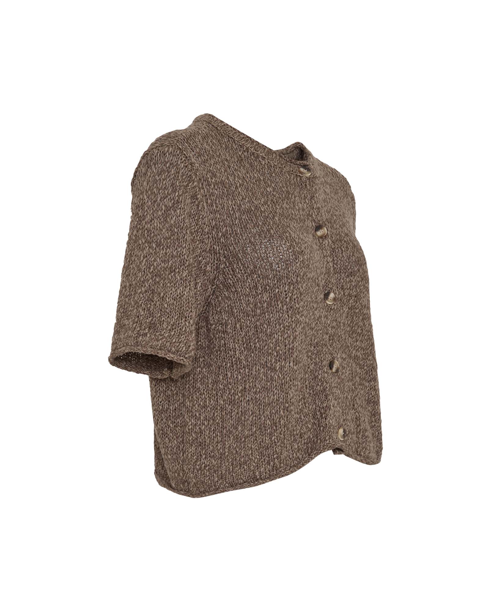 MSCHFlona Hannalie 2/4 Cardigan – FALLEN ROCK MEL, close-up