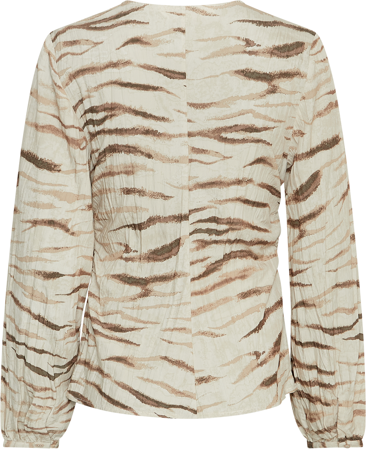 MSCHTania Shirt AOP – Oatmeal Zebra, back