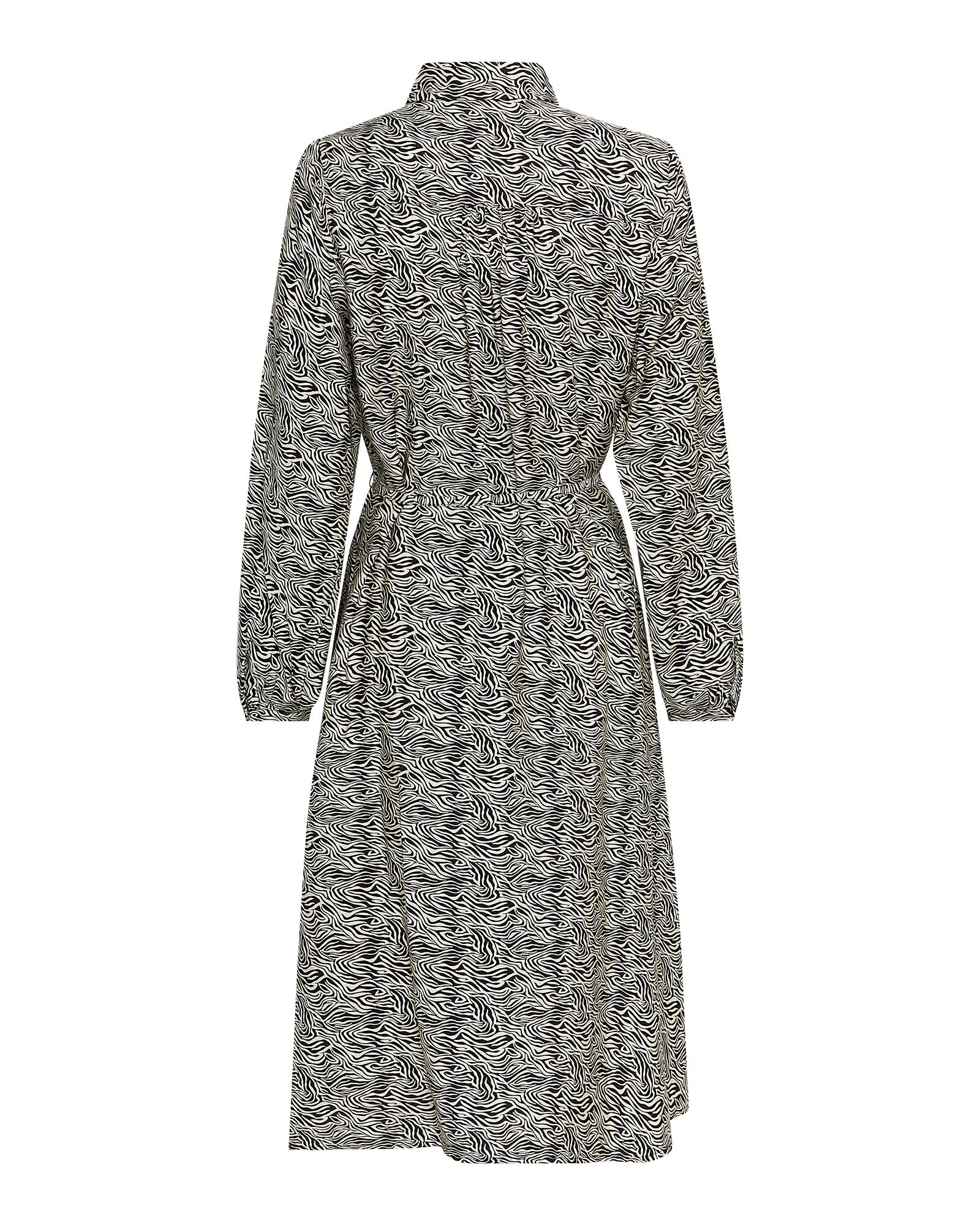 MSCHCielo Amabella Shirt Dress AOP – Fog Abstract, back