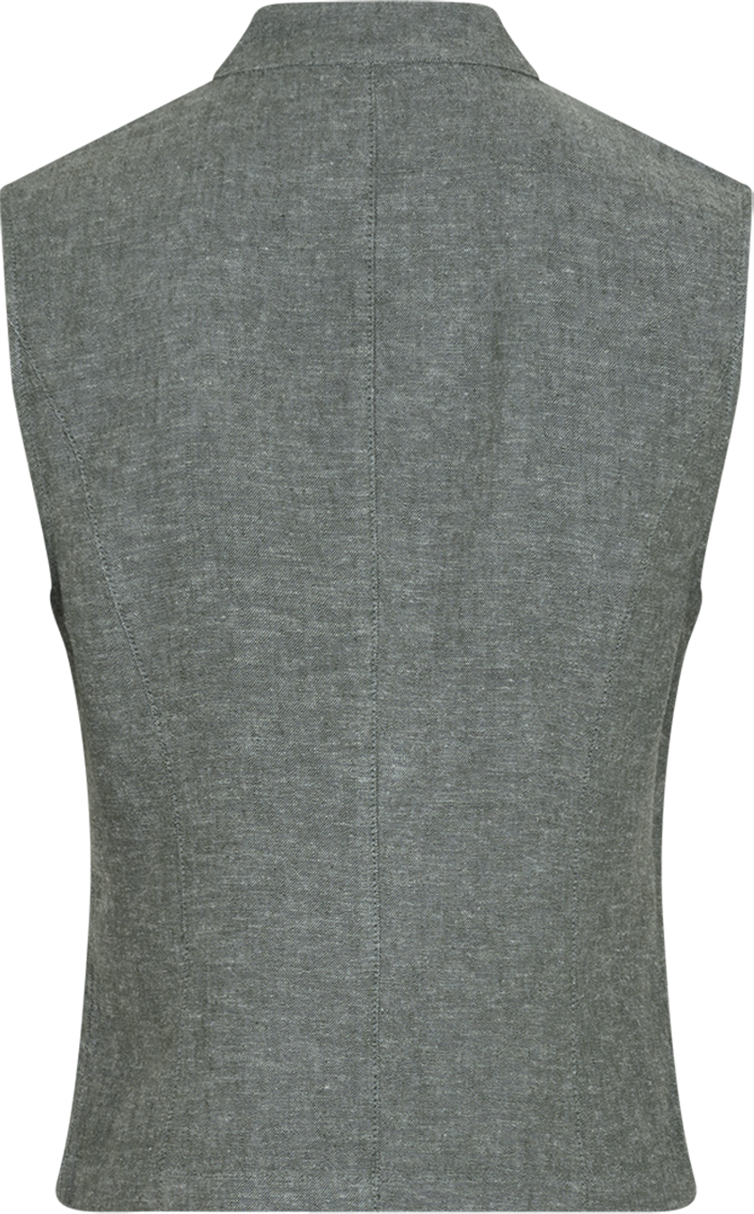 MSCHViana Ginia Waistcoat – Laurel Wreath Melange, back