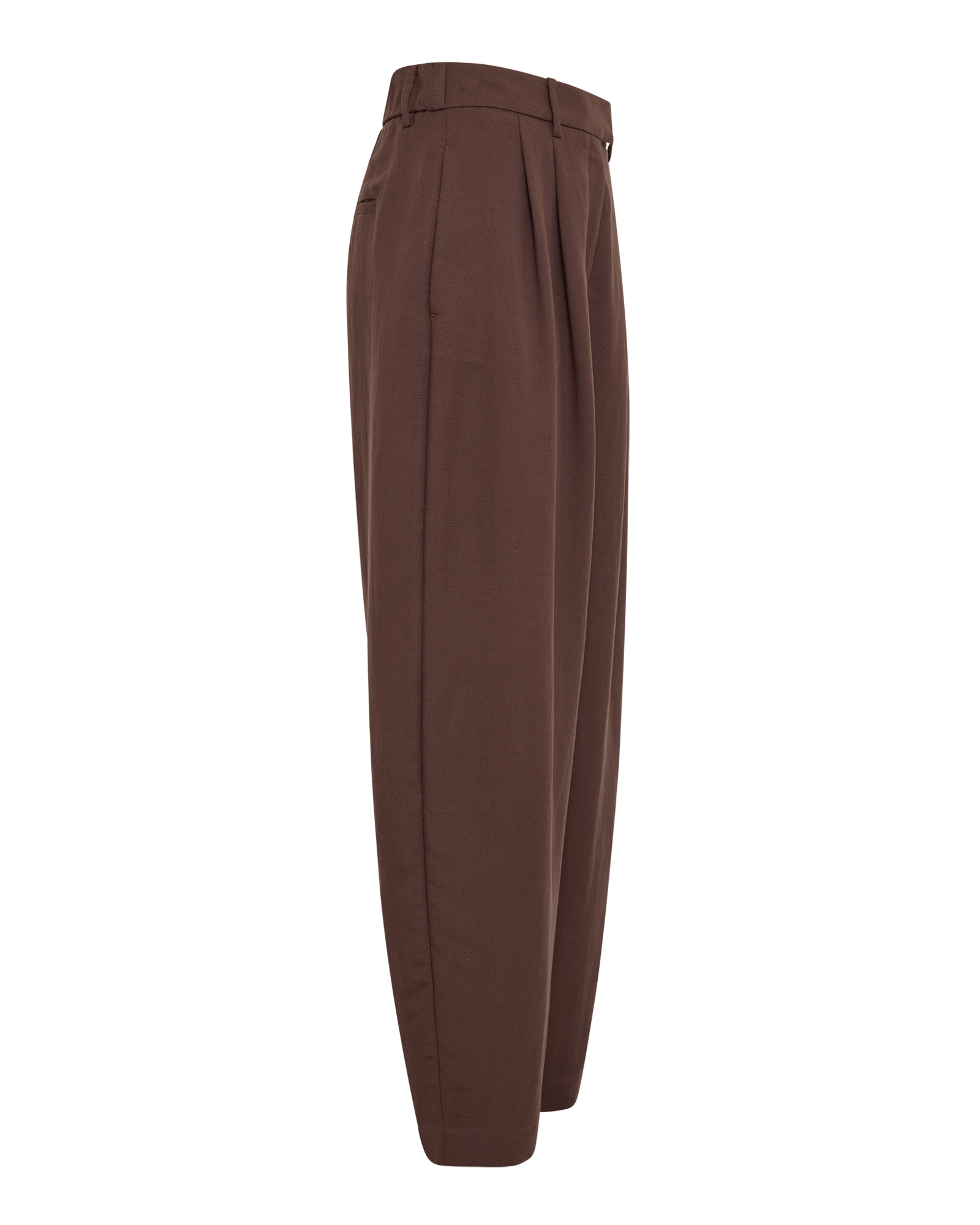 MSCHGia Franciska HW Barrel Pants – C COFFEE MEL, close-up