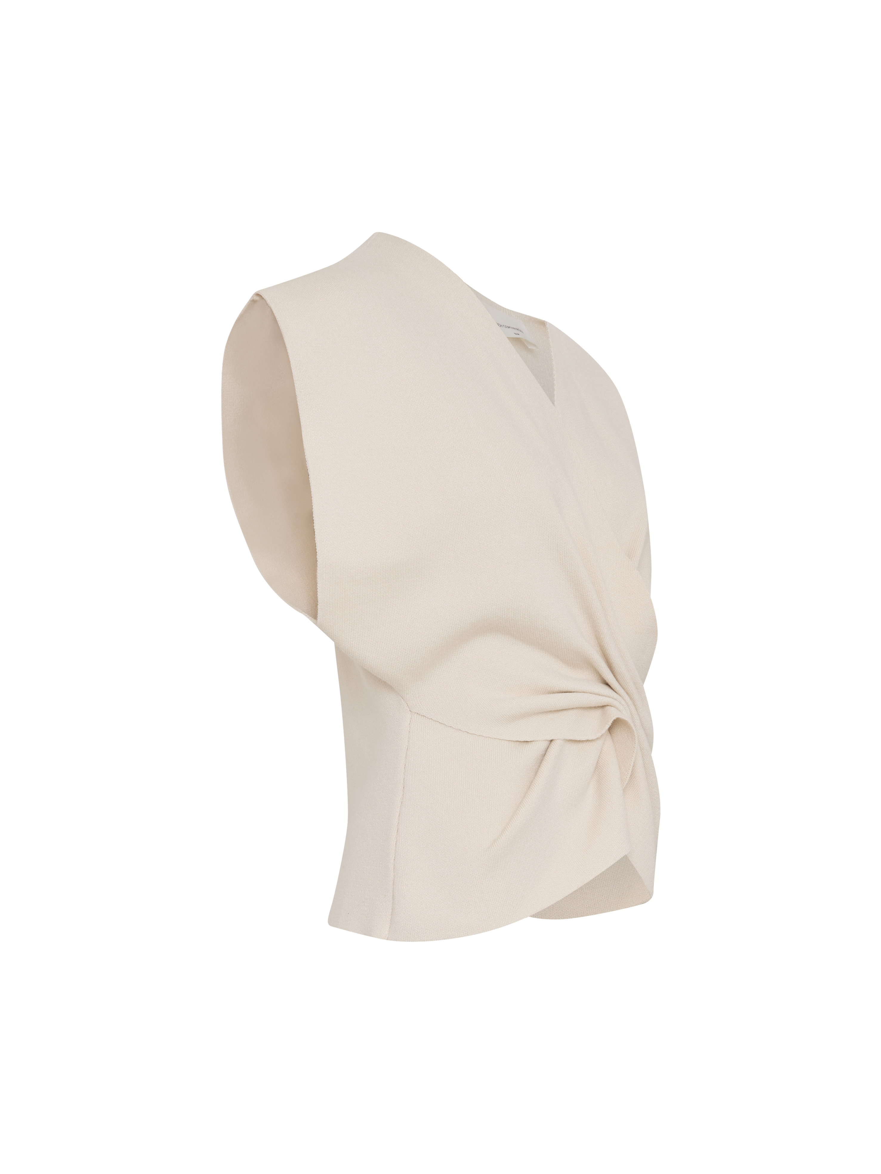 MSCHHanna SS Wrap Pullover – BIRCH, close-up