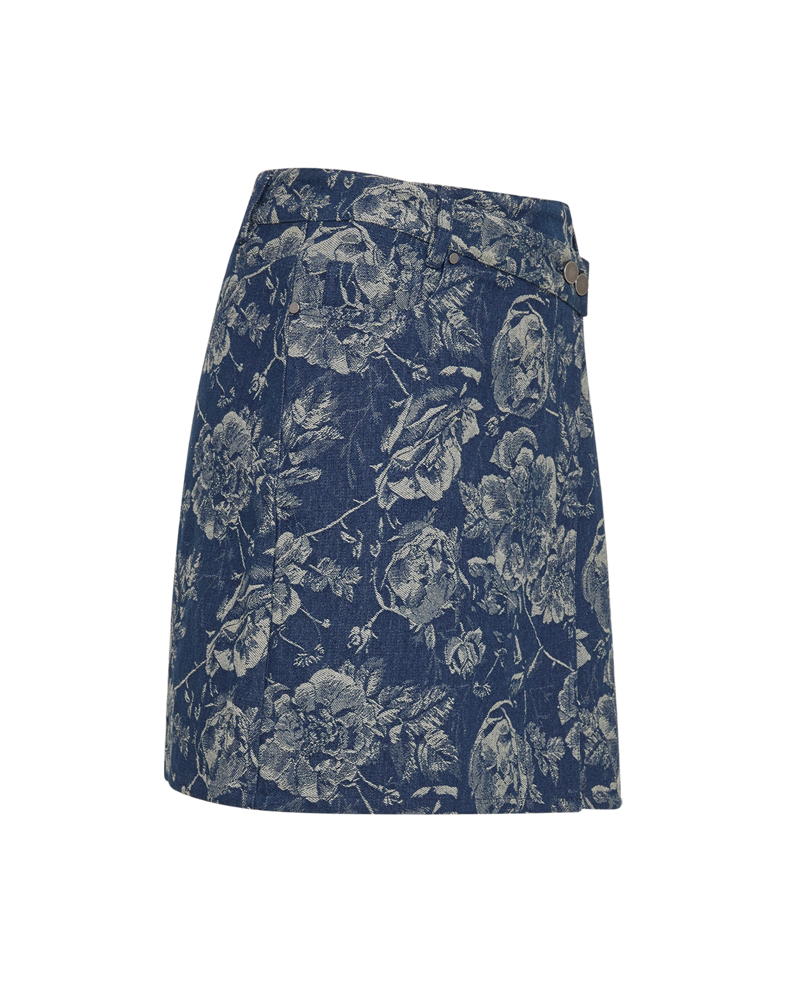 MSCHTita Skirt – Mid Blue Flower, close-up